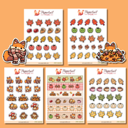 Autumn Foxes Planner Sheet | Papertail Fox