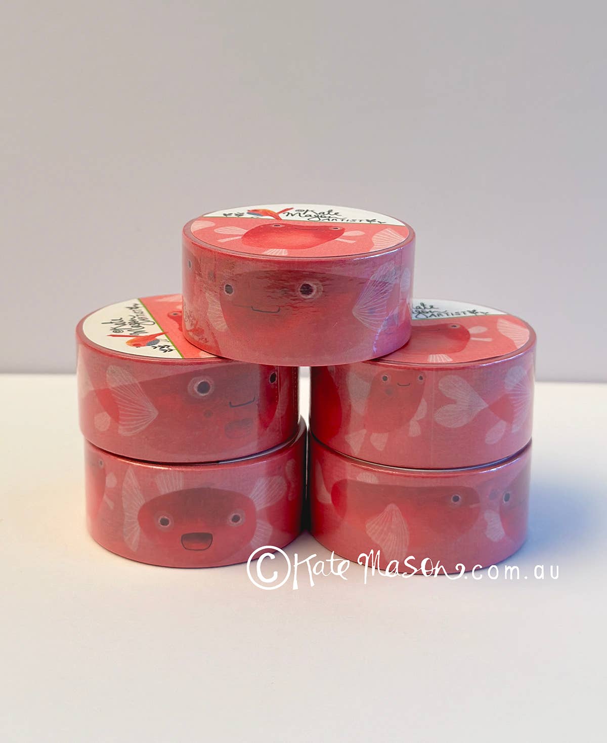 Blowfish Pink Washi Tape | Kate Mason Artist