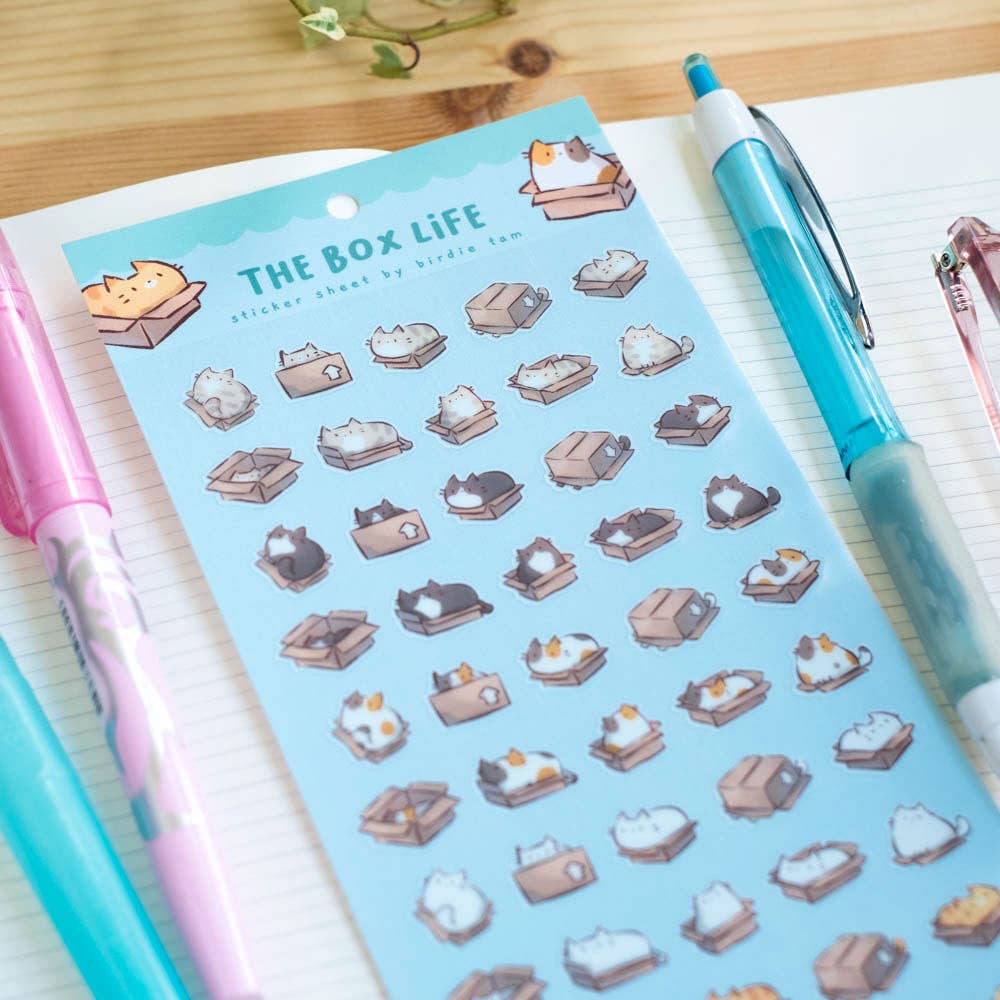 Box Life Cats Sticker Sheet by Birdie Tam | Papertail Fox