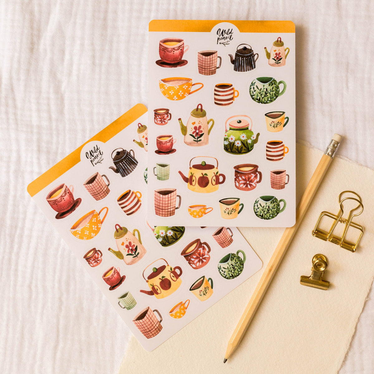 Autumn Mugs Sticker Sheet | Wild Pencil Studio