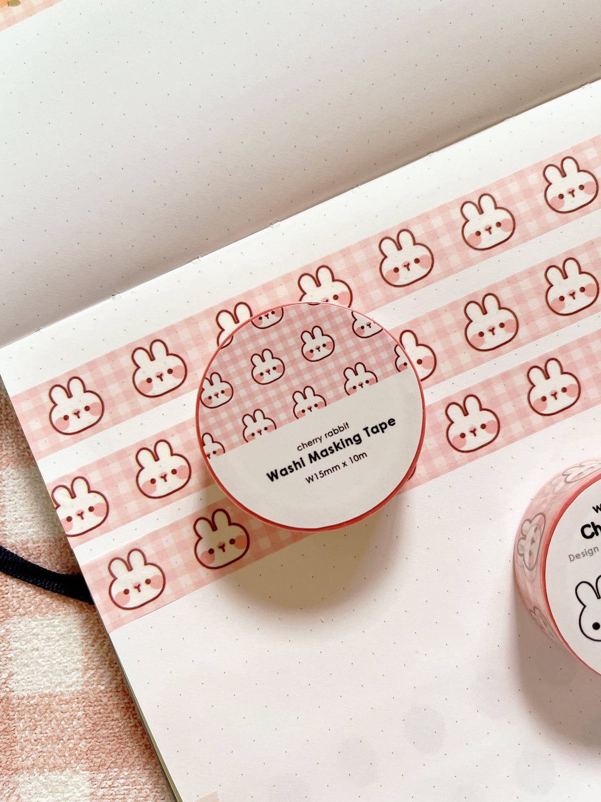 Gingham Rabbit Washi Tape by Cherry Rabbit | Papertail Fox