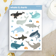 Whales & Sharks Sticker Sheet by Penpaling Paula | Papertail Fox