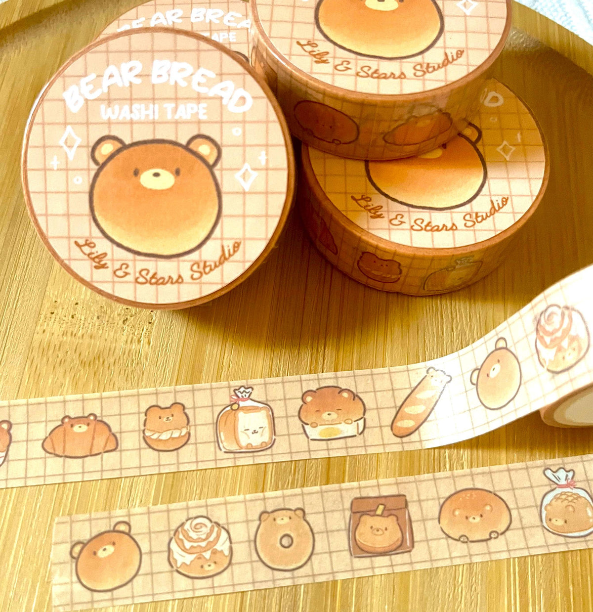 Bear Bread Washi Tape | Lily and Stars Studio
