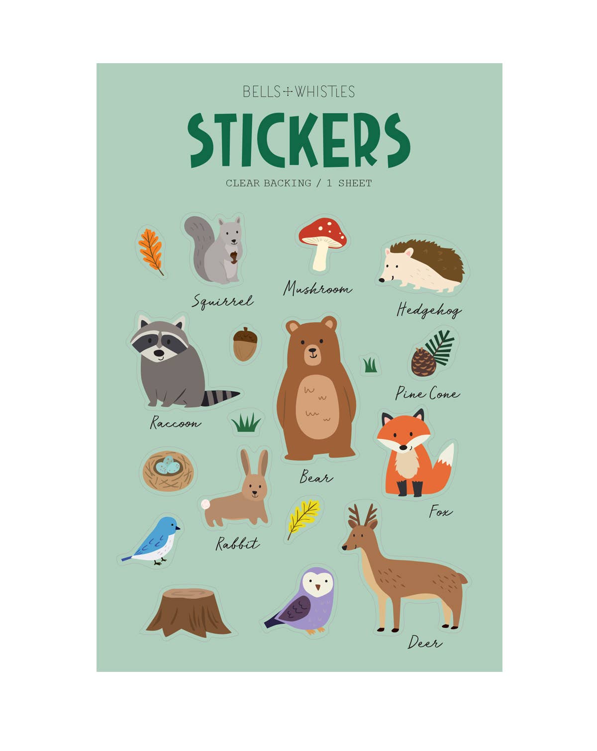 Woodland Animals Clear Stickers by Girl of All Work | Papertail Fox