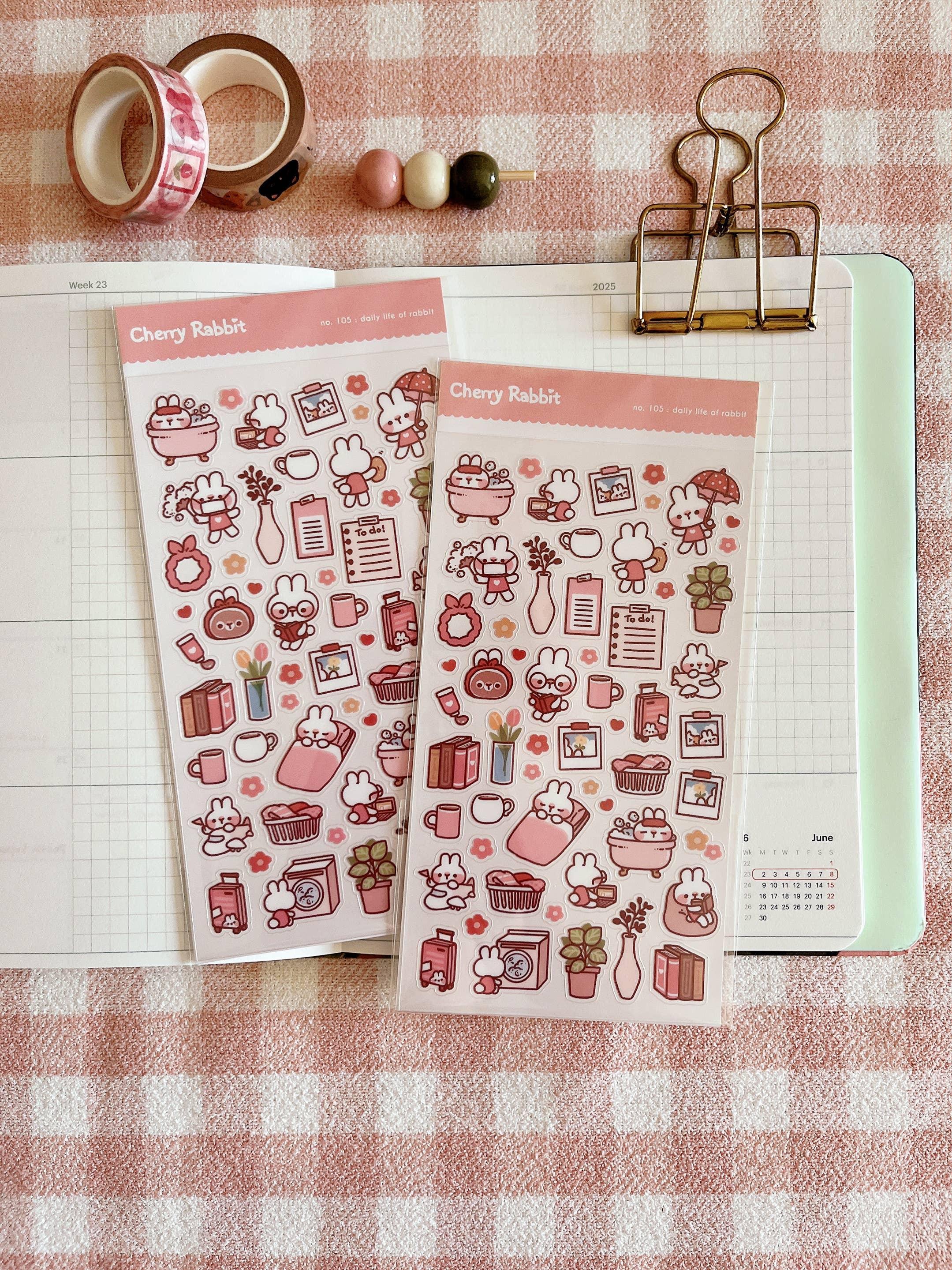 Daily Life of Rabbit Sticker Sheet no.105 - Papertail Fox