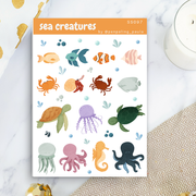 Sea Creatures Sticker Sheet | Penpaling Paula