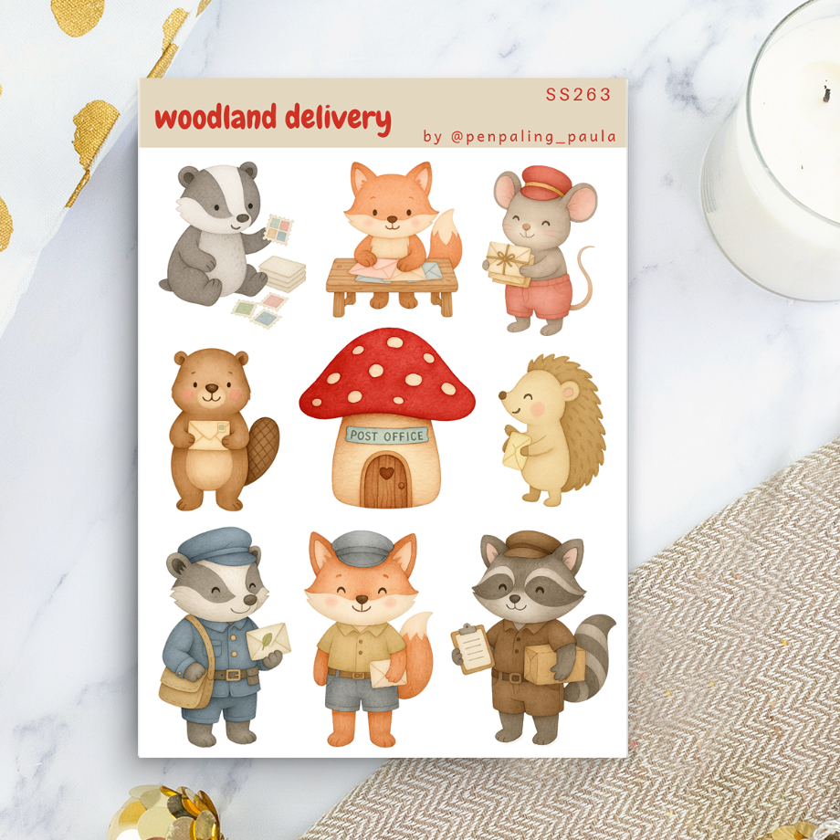 Penpaling Paula: Woodland Delivery - Sticker Sheet