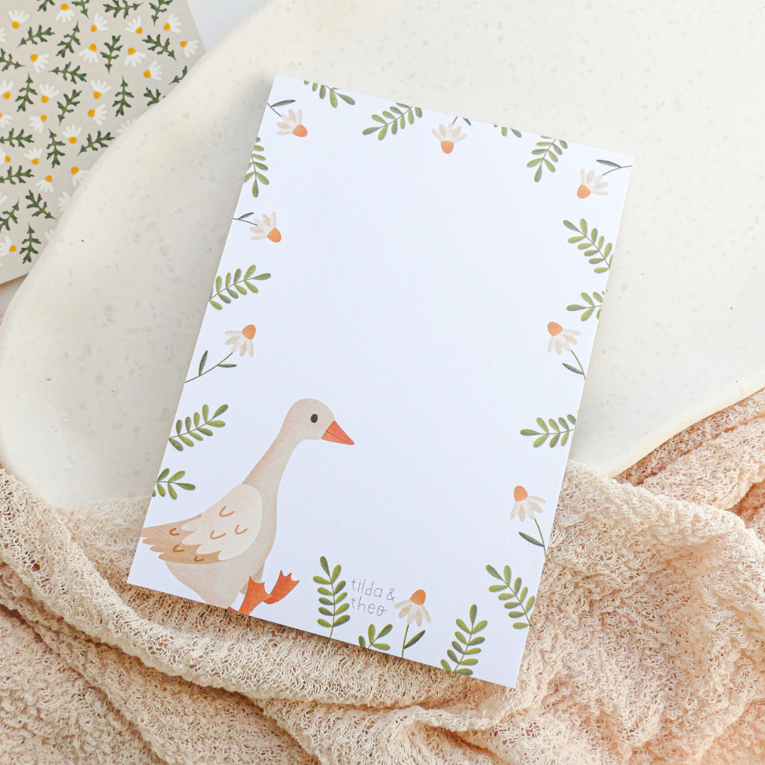 Spring Geese Notepad | Tilda & Theo