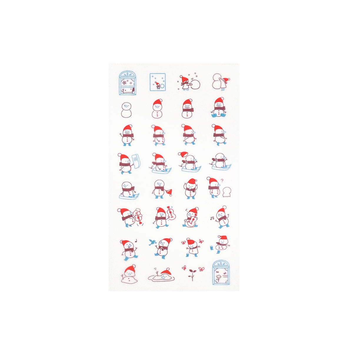 Snowman Paper Transfer Stickers by Irodo
