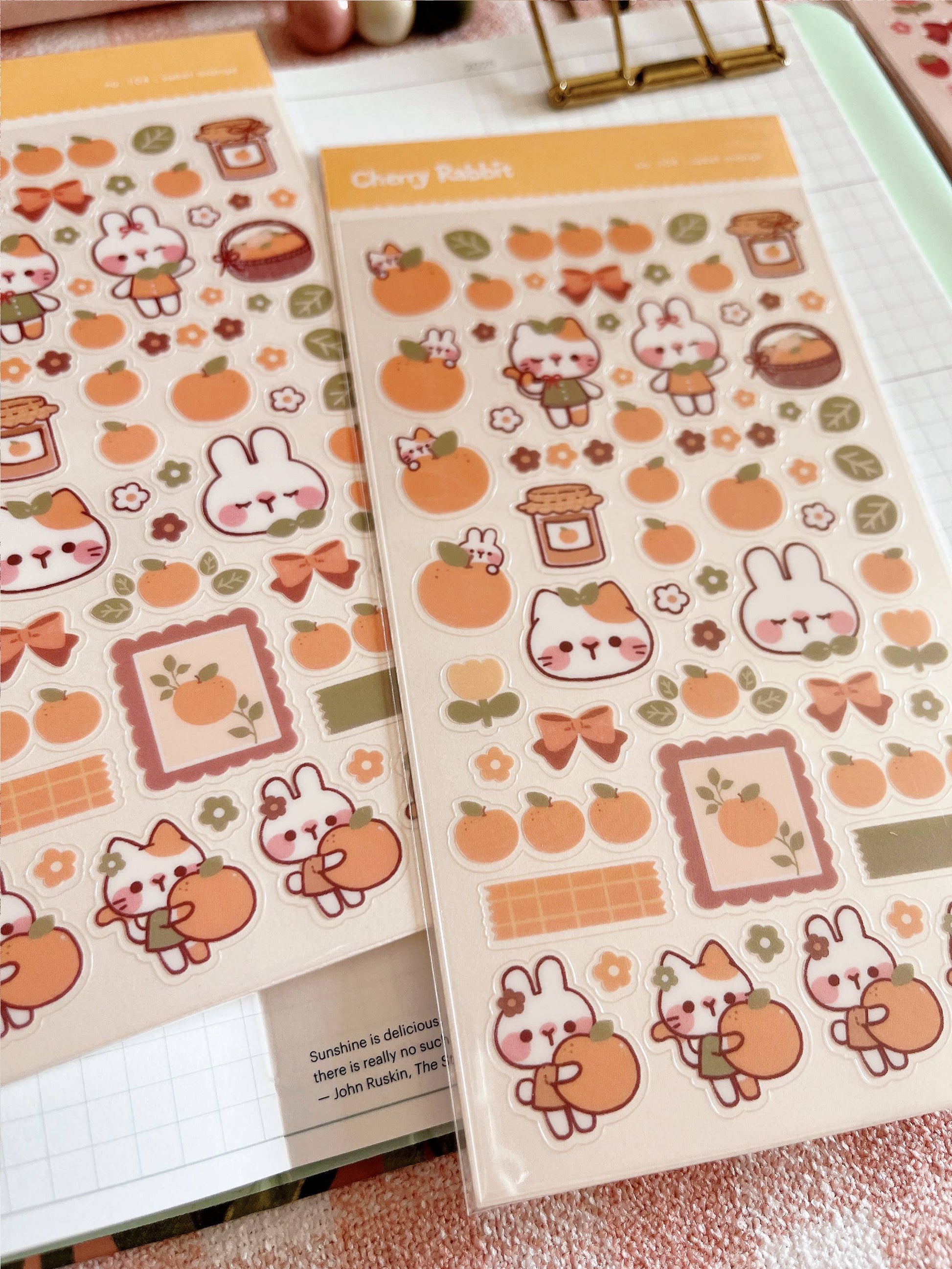 Sweet Orange Sticker Sheet no.104 by Cherry Rabbit | Papertail Fox