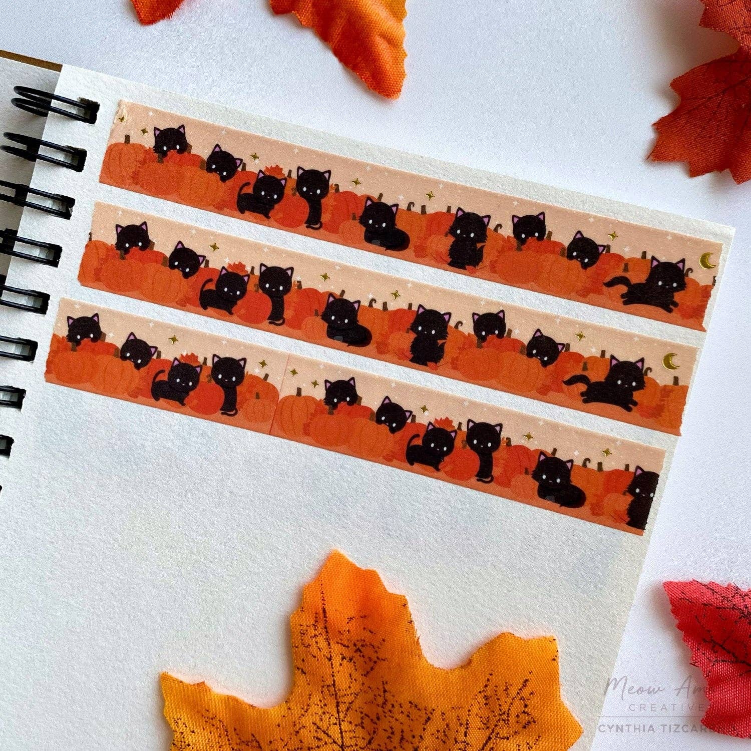 Pumpkin Patch Gold Foil Washi Tape by Meow Amor Creative | Papertail Fox
