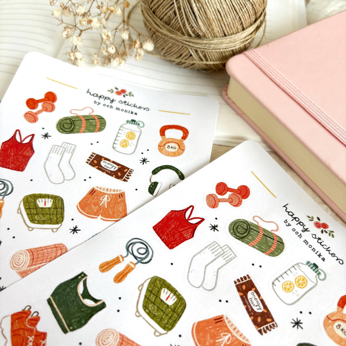 Fitness Sticker Sheet | Och Monika