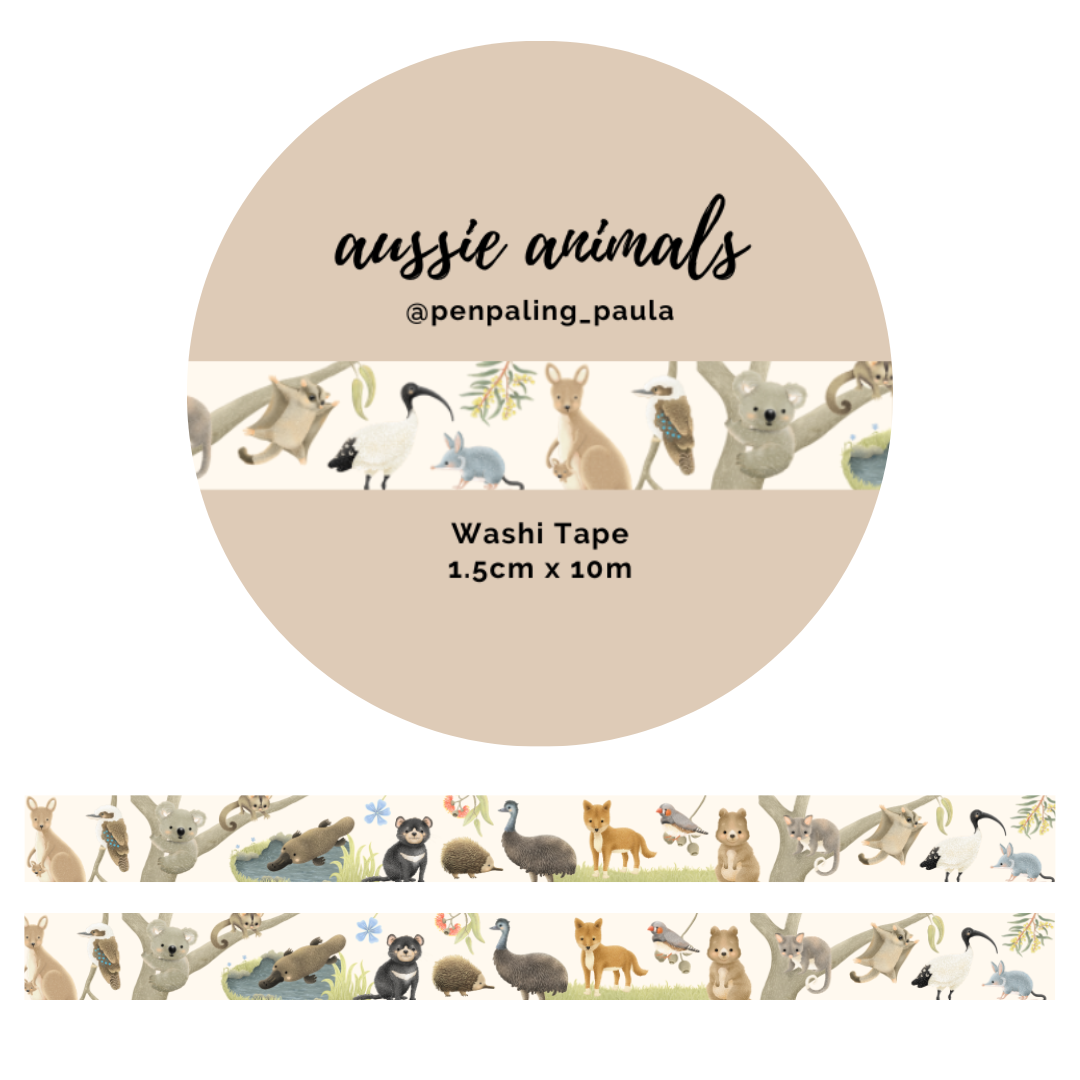 Aussie Animals Washi Tape | Penpaling Paula