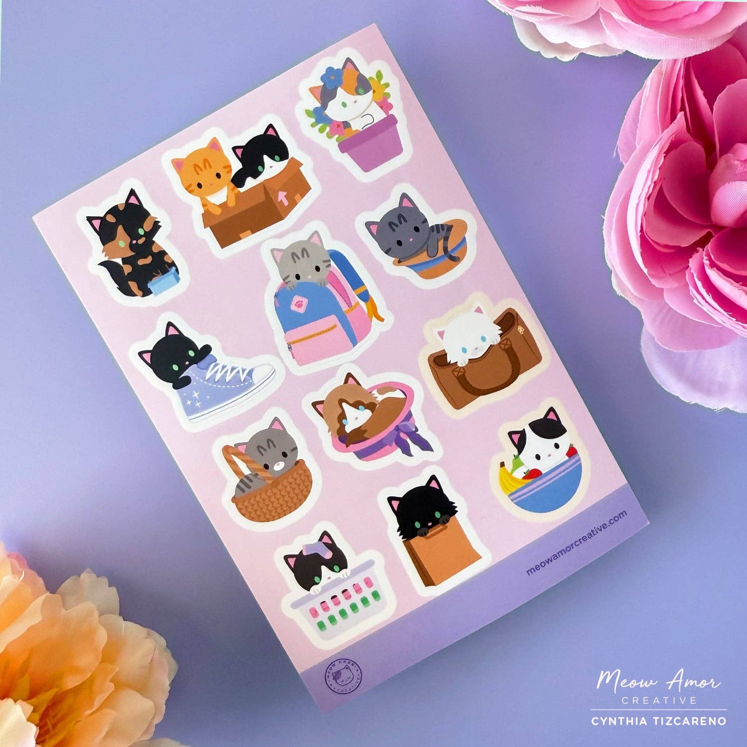 I Fit I Sit Vinyl Sticker Sheet by Meow Amor Creative | Papertail Fox