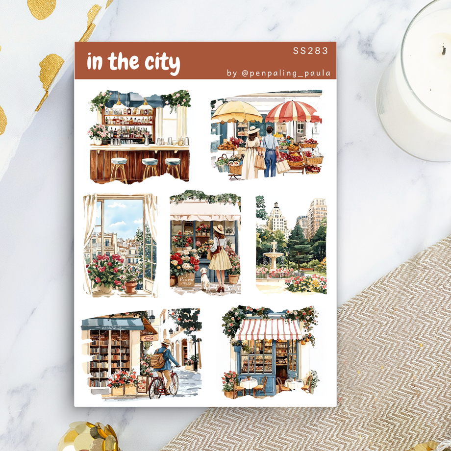In the City Sticker Sheet | Penpaling Paula