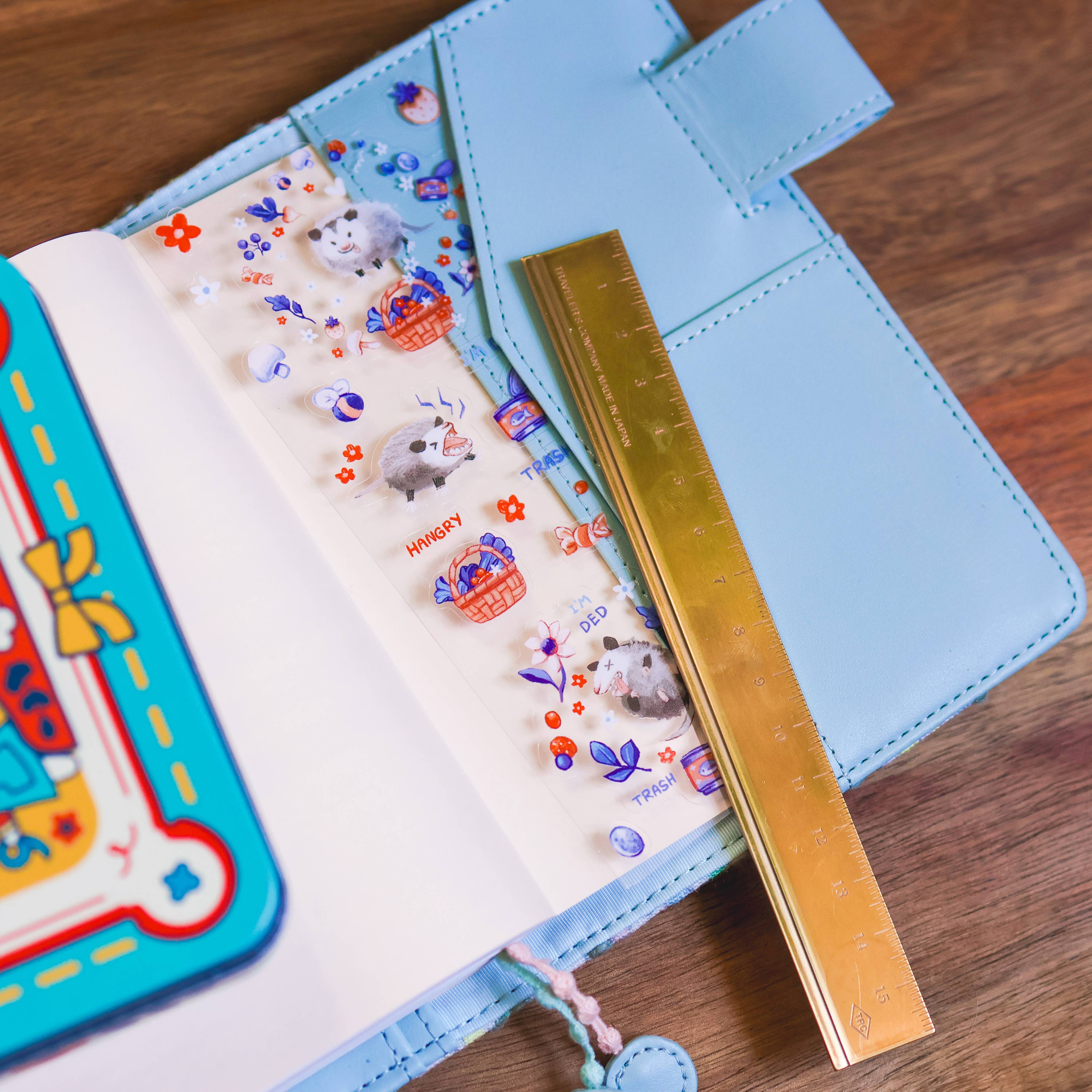 Thousand Skies Hangry Opposum Sticker Sheet - Cute for Journaling