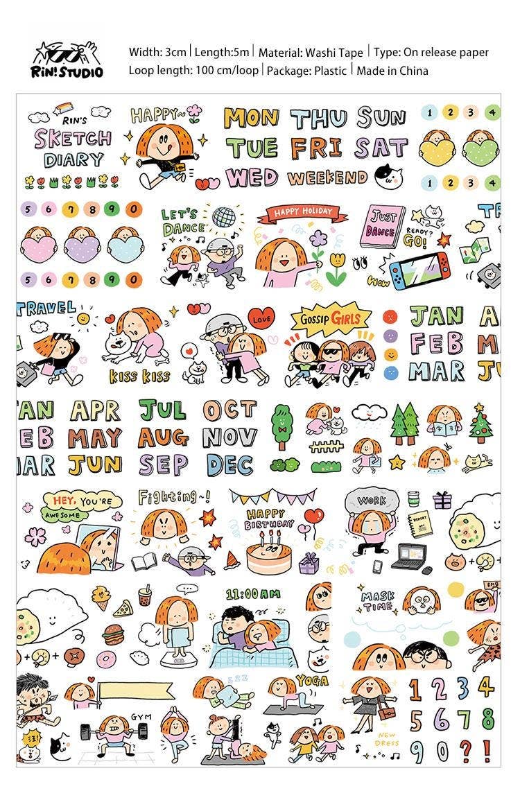 Sketch Diary Washi Tape | RiN! Studio