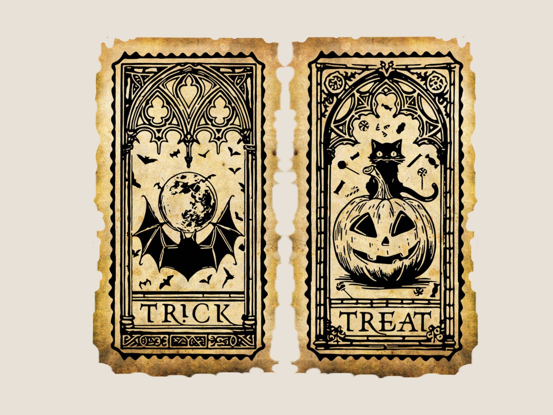 Trick or Treat Wooden Stamps by CoraCreaCrafts | Papertail Fox
