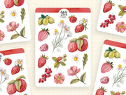 Summer Meadow Red Sticker Sheet by Wild Pencil Studio | Papertail Fox