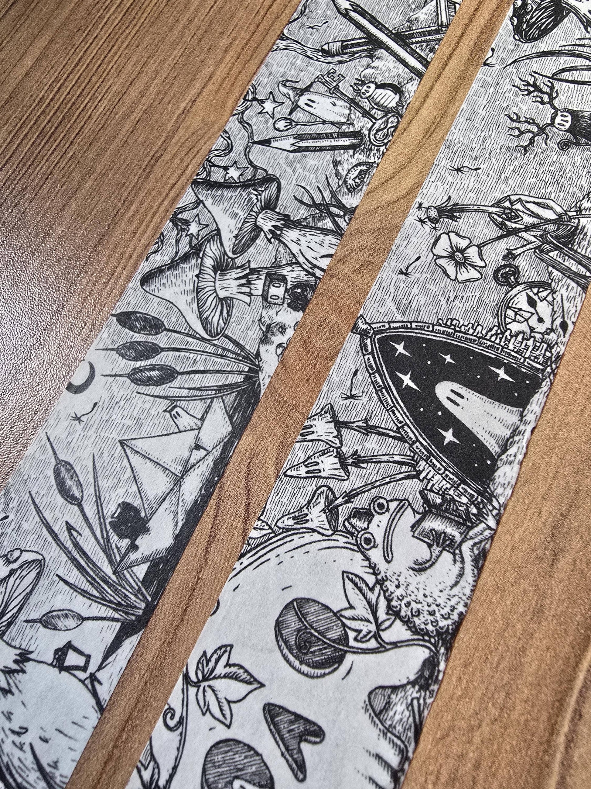 Infinite Oddities Extra Wide Spooky Fantasy Washi Tape by Jon Turner | Papertail Fox