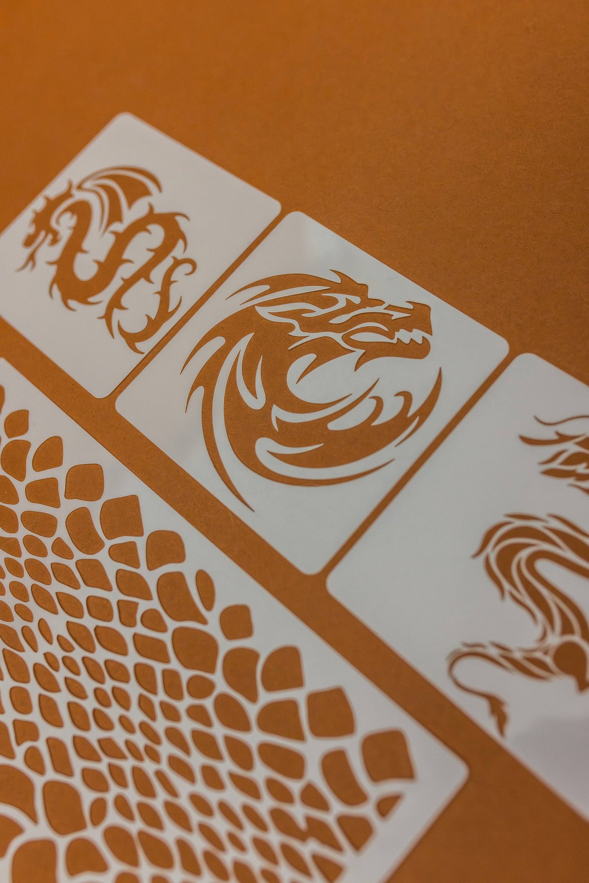 Dragon Stencils: Scales | CoraCreaCrafts