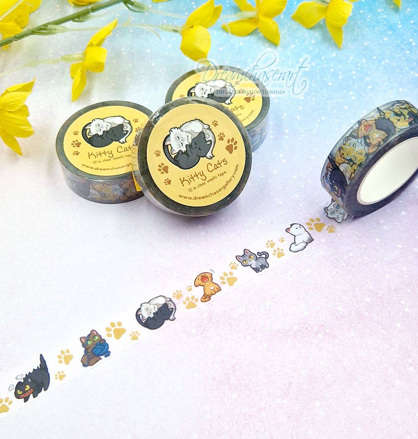 Kitty Cats Clear Tape by Dreamchaserart | Papertail Fox