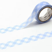 Wide Gingham Check Pastel Ultramarine Washi Tape by MT Tapes | Papertail Fox