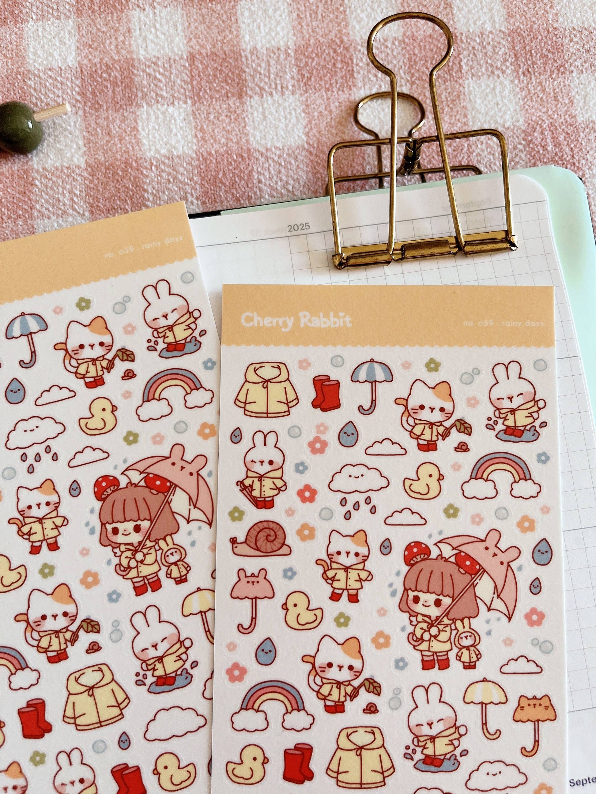 Rainy Days Sticker Sheet no.039 by Cherry Rabbit | Papertail Fox