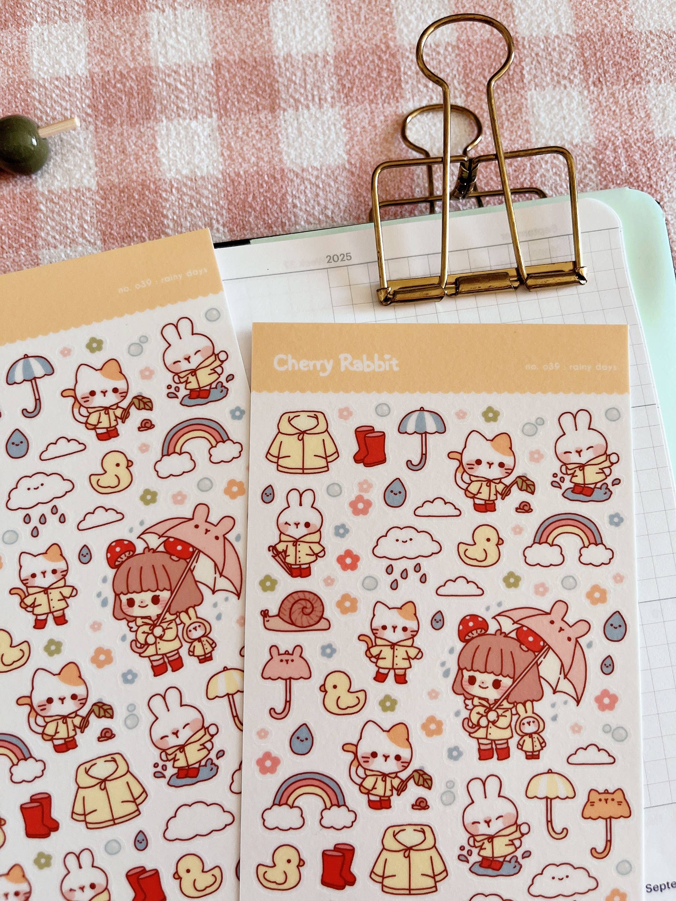 Rainy Days Sticker Sheet no.039 by Cherry Rabbit | Papertail Fox