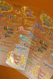 Fairytale Words Sticker Sheet by CoraCreaCrafts | Papertail Fox