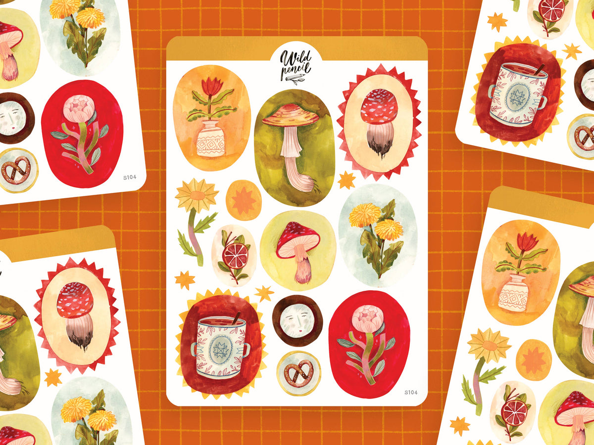 Little Paintings Sticker Sheet by Wild Pencil Studio | Papertail Fox