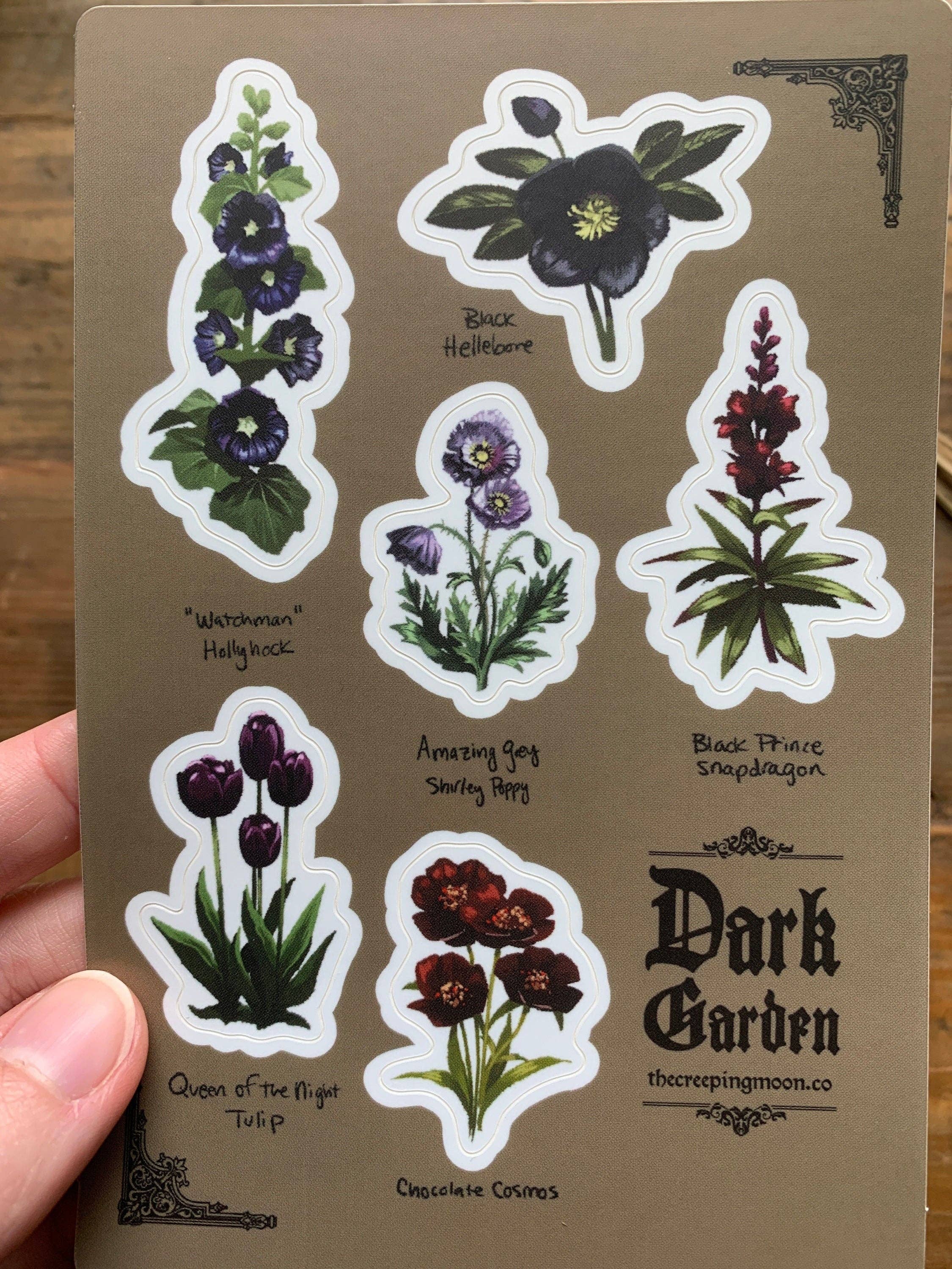 Dark Garden Vinyl Sticker Sheet | The Creeping Moon