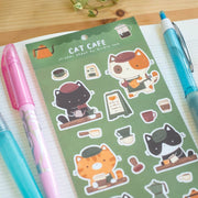 Cat Cafe Sticker Sheet by Birdie Tam | Papertail Fox