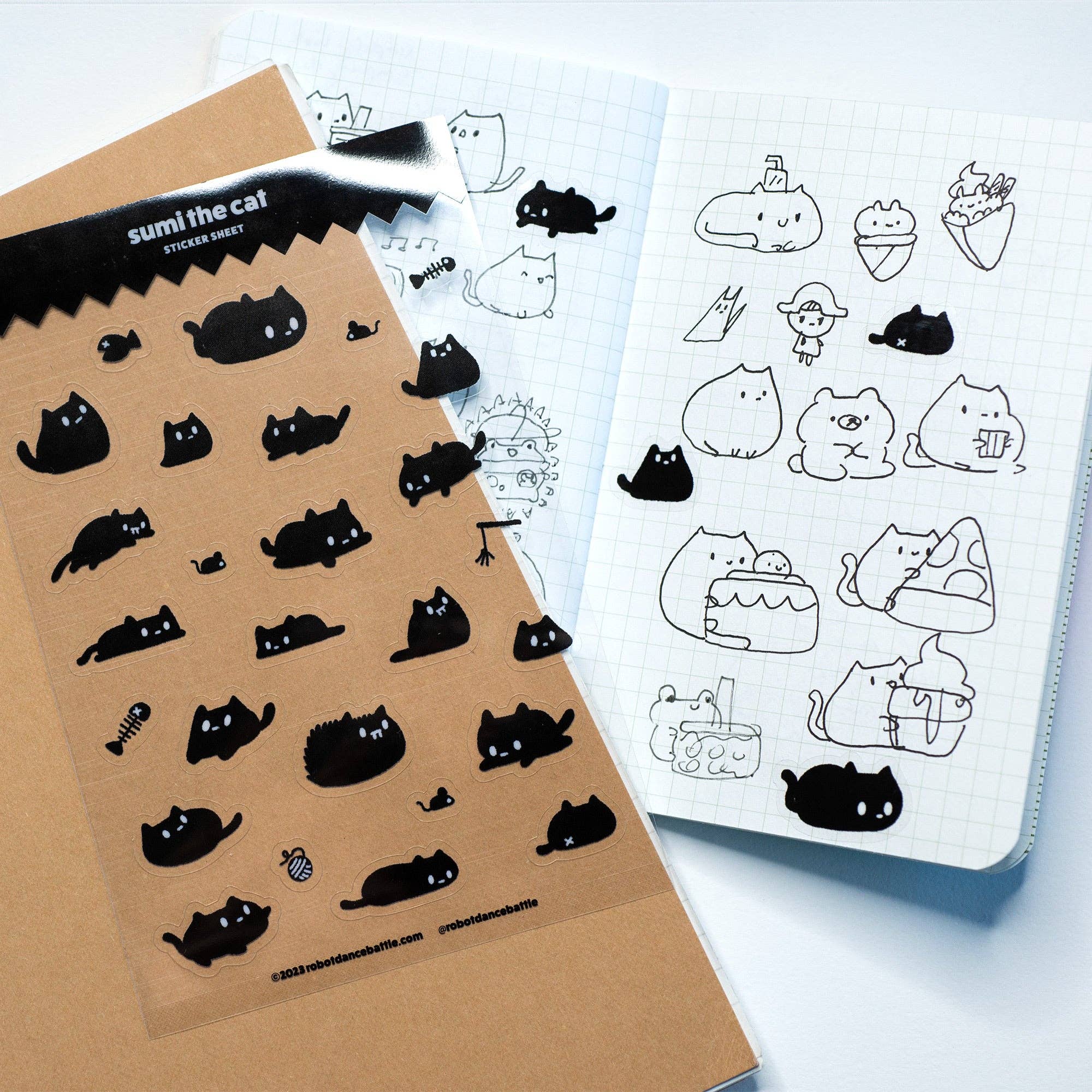 Sumi The Black Cat Sticker Sheet