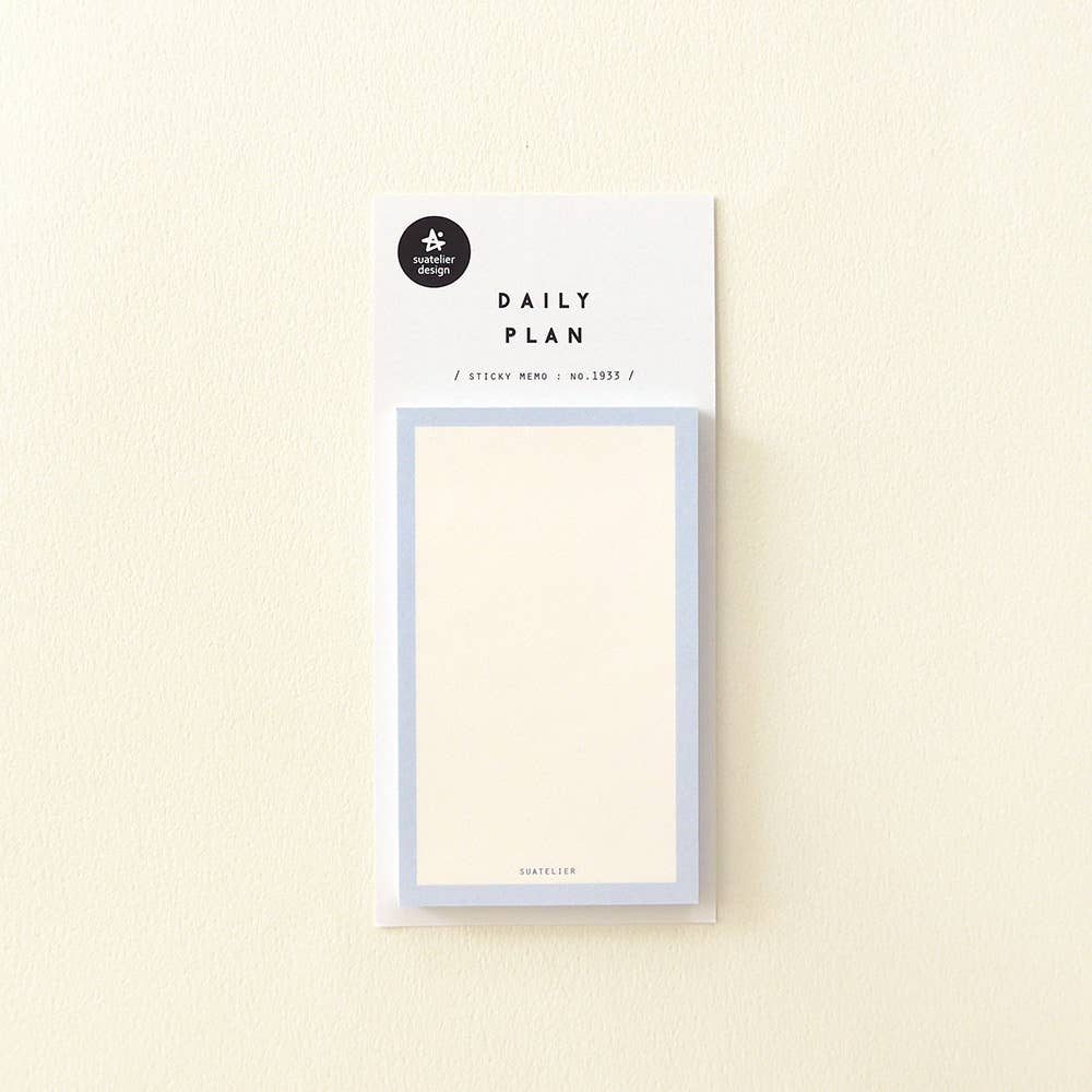Blue Border Sticky Memo by Suatelier