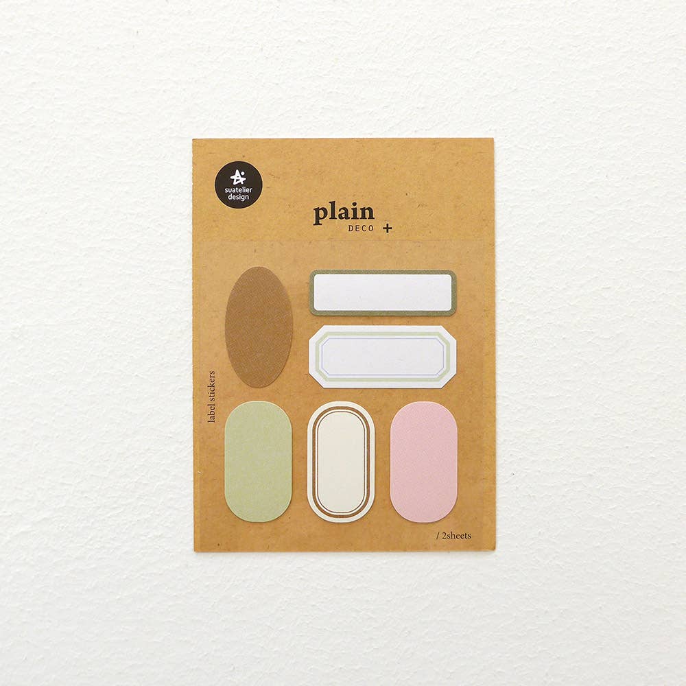 Oval and Frame Label 2 Sheet Sticker Set by Suatelier