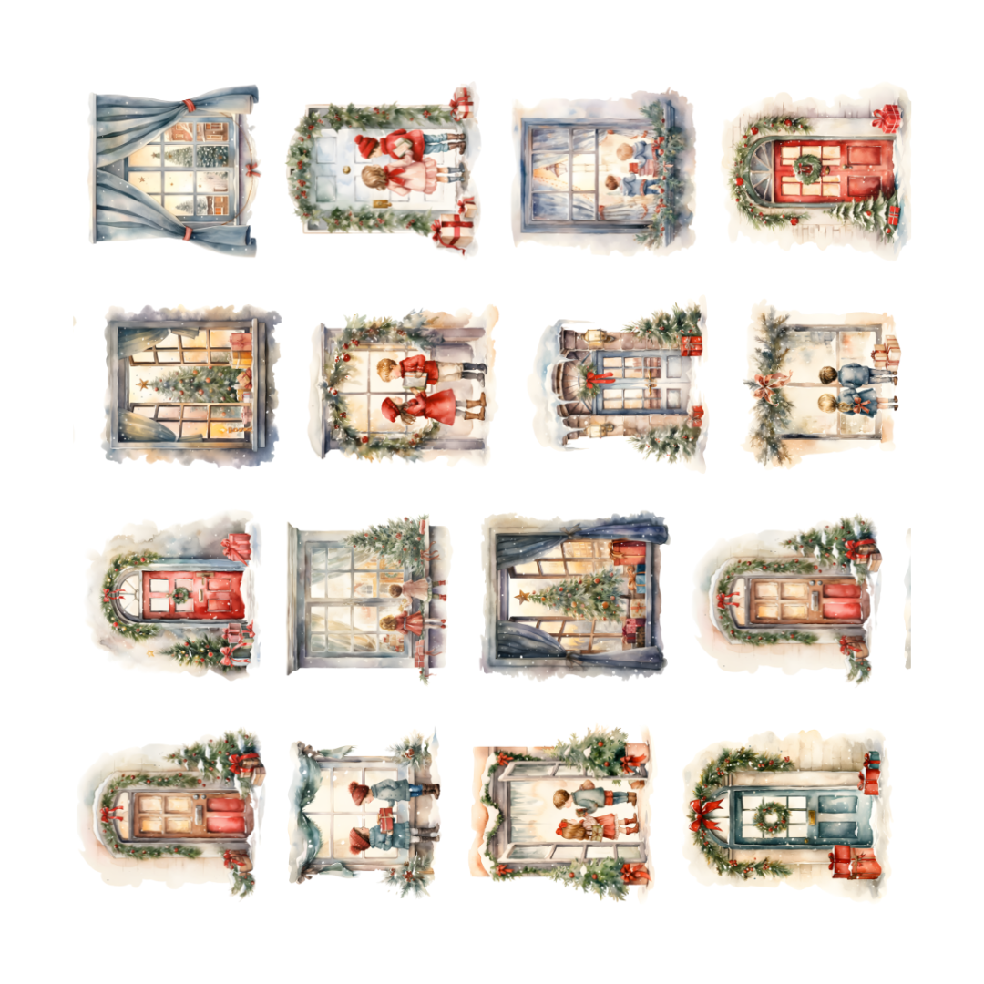 Christmas Windows Pre-Cut PET Tape | Penpaling Paula