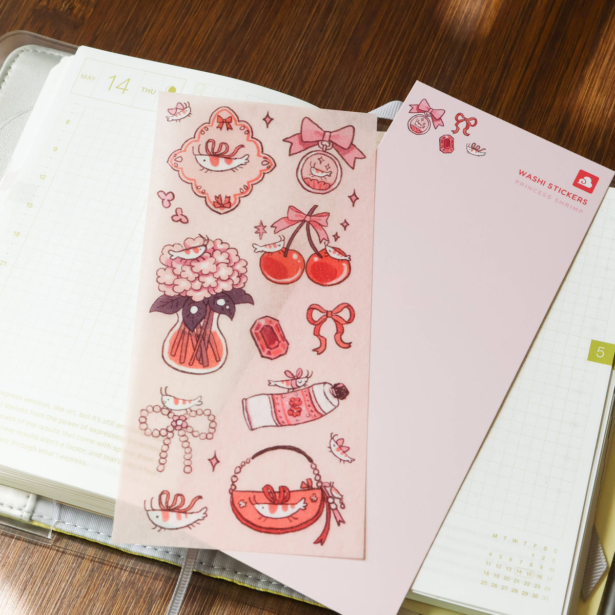 Princess Shrimp Washi Sticker Sheet | Thousand Skies