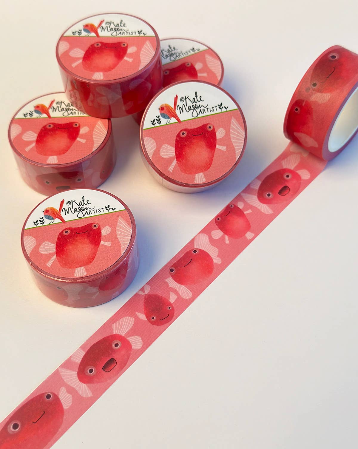 Blowfish Pink Washi Tape | Kate Mason Artist