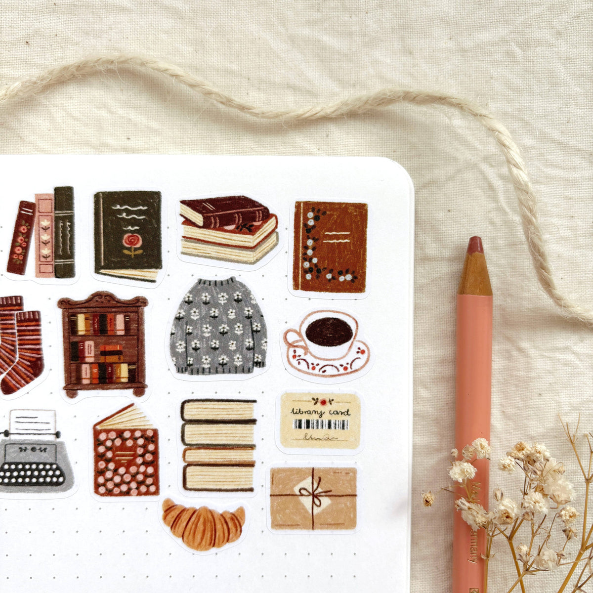 Bookish Corner Sticker Sheet | Och Monika