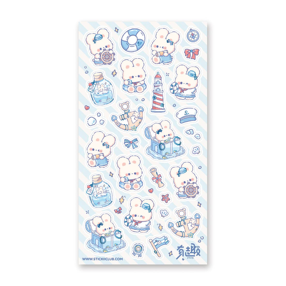 Sailor Bunny Adventures Sticker Sheet by Stickii | Papertail Fox