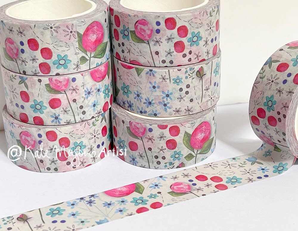 Floral Peony Washi Tape | Kate Mason Artist