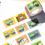Bizness Frogs Stamp Washi Tape | Robot Dance Battle - Papertail Fox
