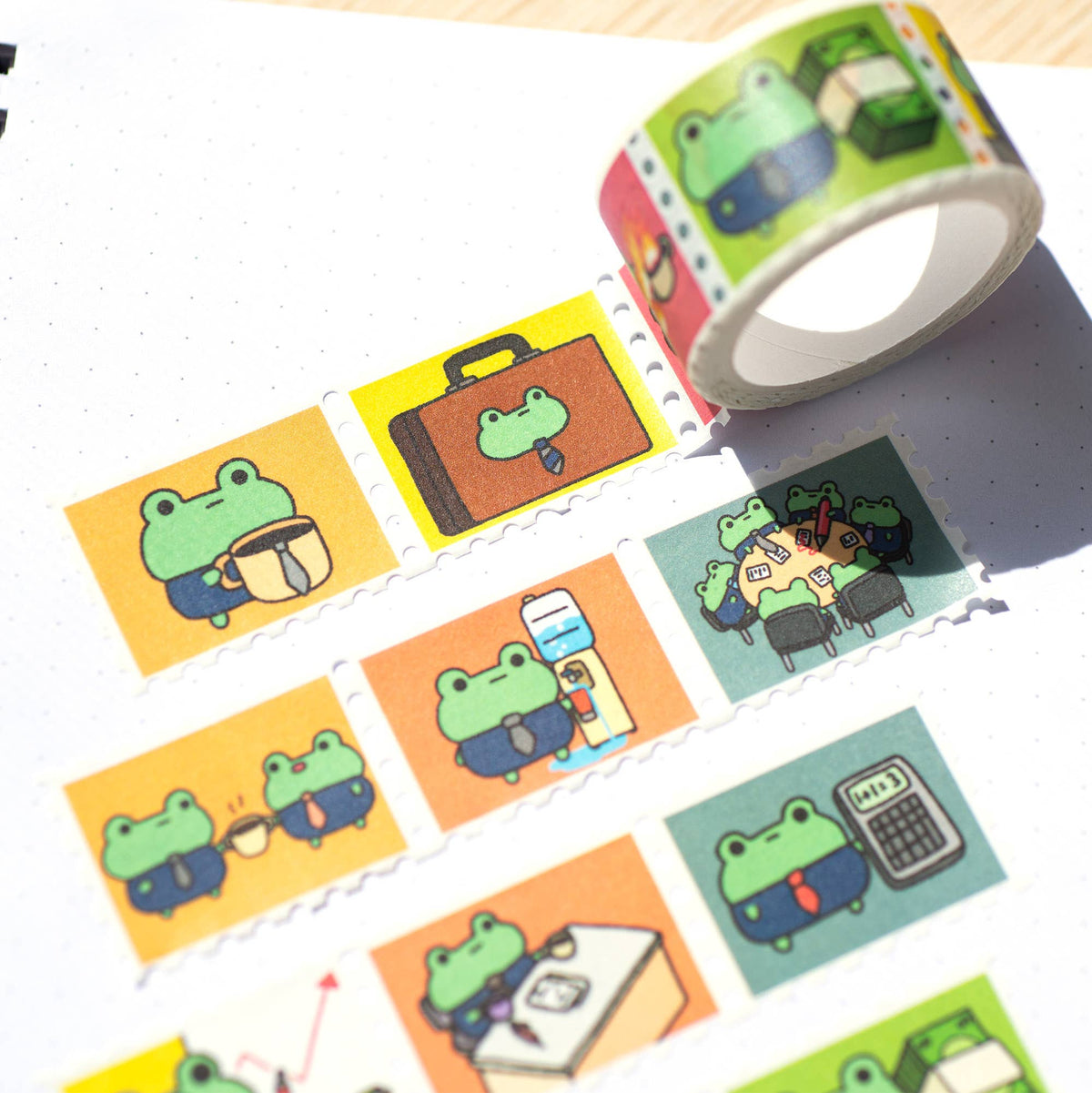 Bizness Frogs Stamp Washi Tape | Robot Dance Battle - Papertail Fox