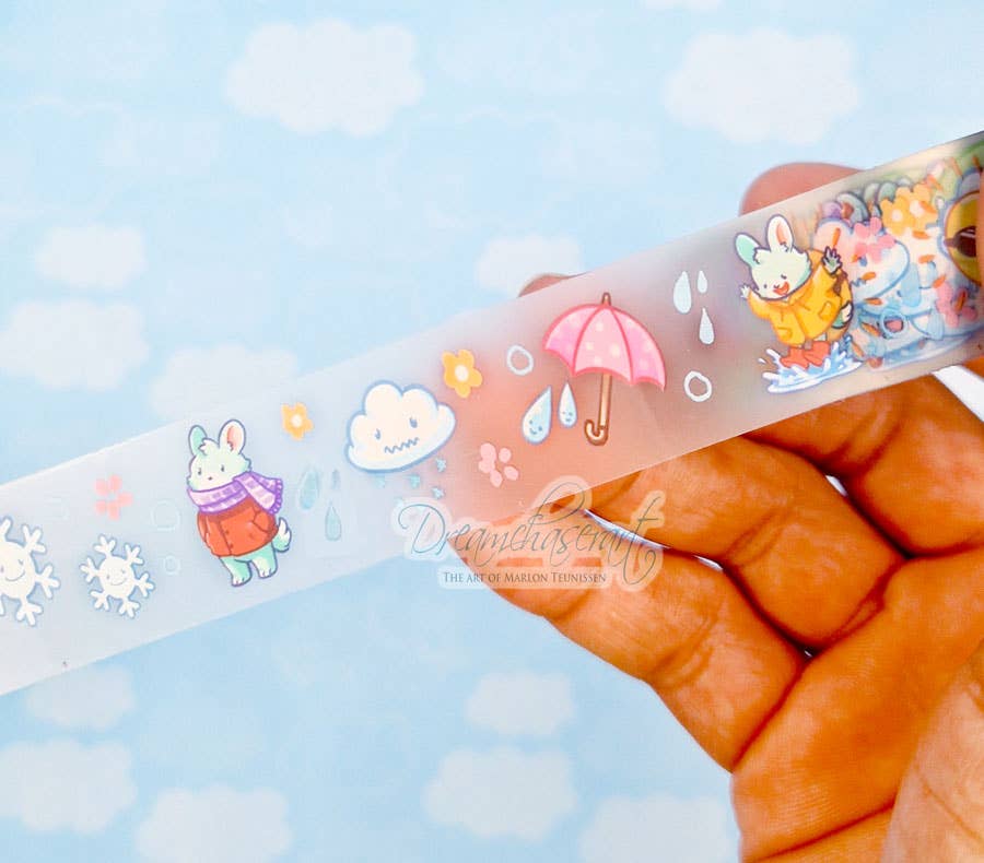 Cloudy Cuties Clear Tape | Dreamchaserart