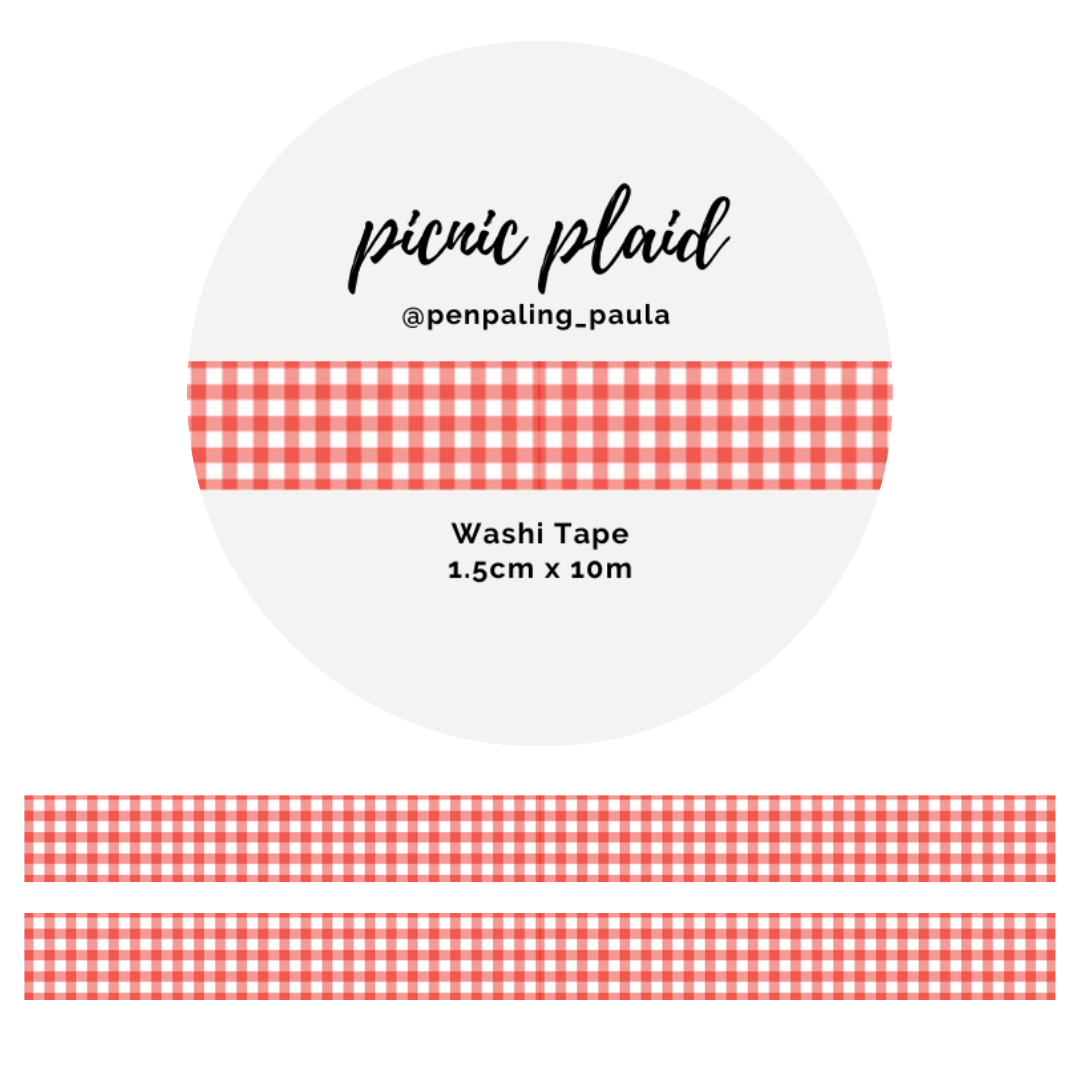 Picnic Plaid Washi Tape | Penpaling Paula