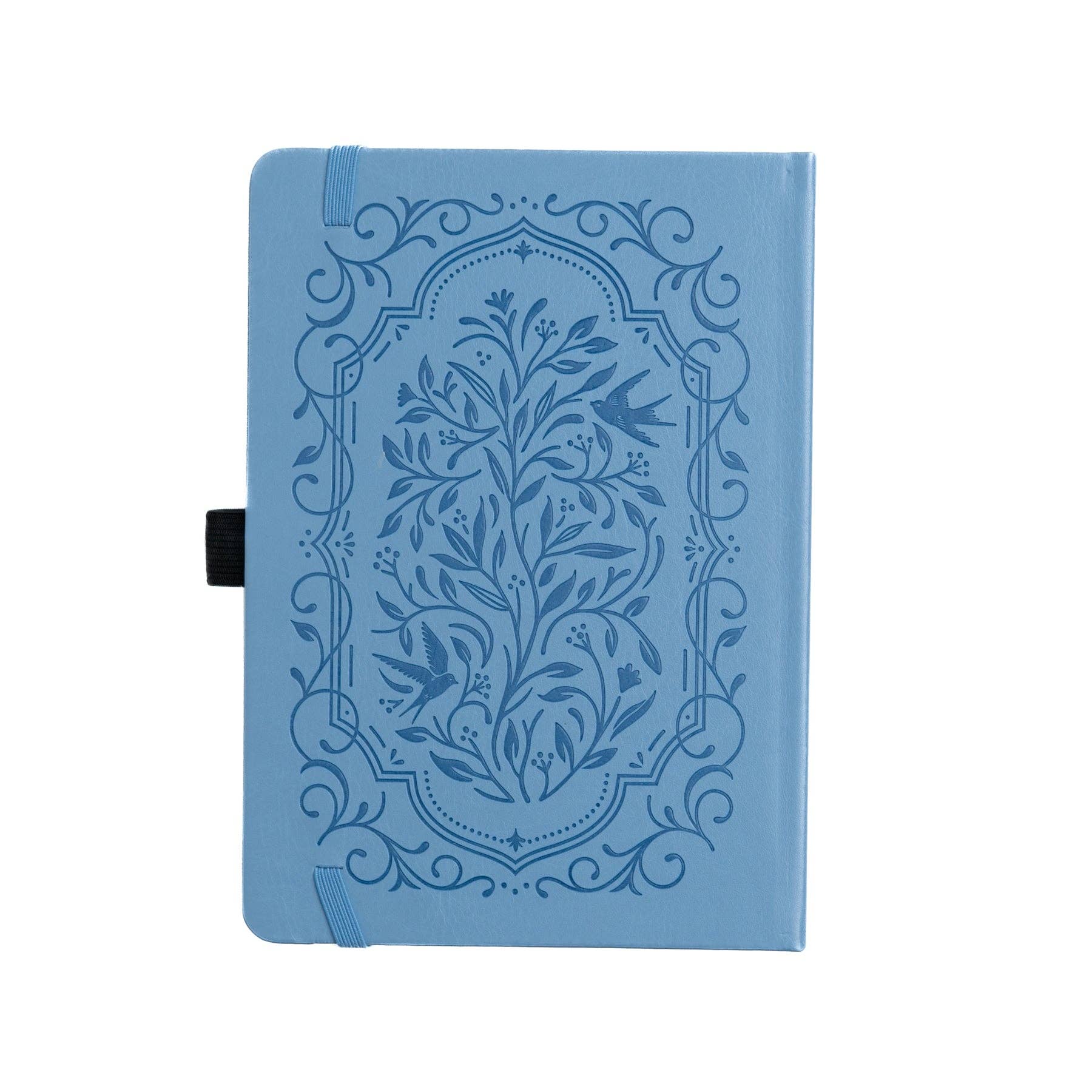 Songbird In Blue Dot Grid Notebook