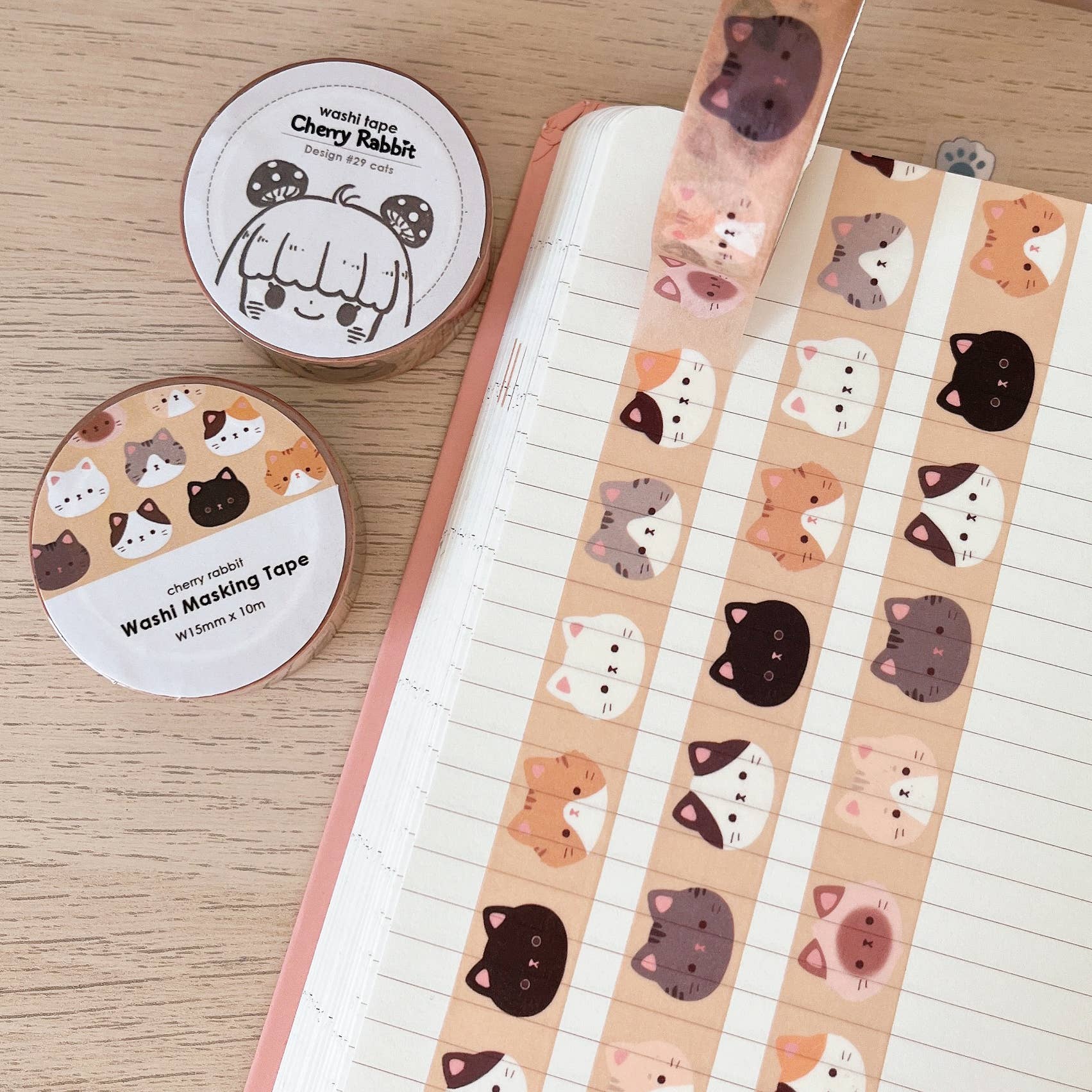 Cat Heads Washi Tape by Cherry Rabbit | Papertail Fox