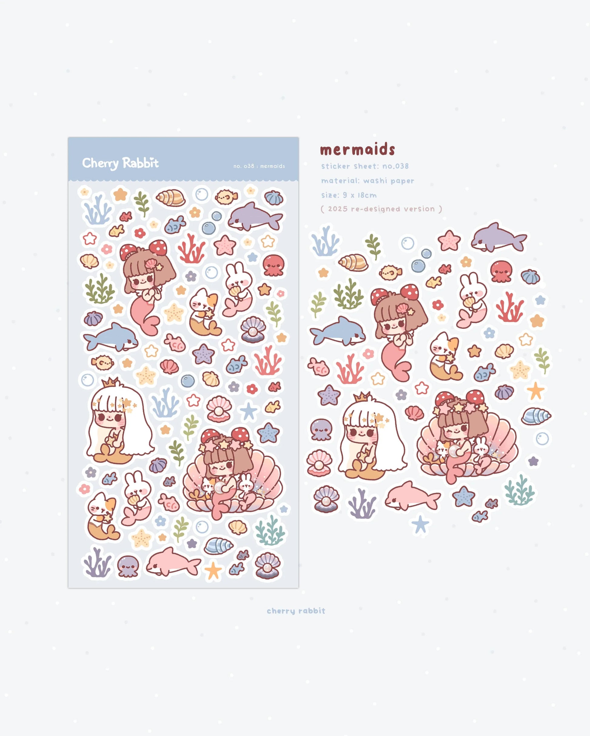 Mermaids Sticker Sheet no.038 - Papertail Fox