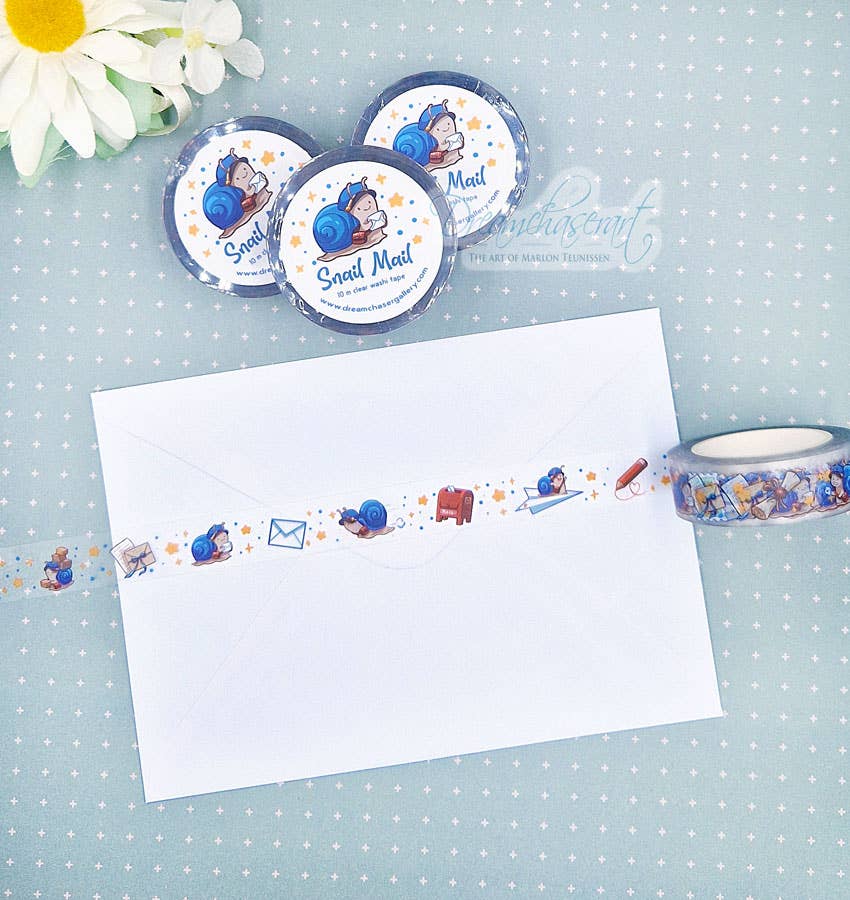 Snail Mail Clear Tape by Dreamchaserart | Papertail Fox